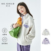 棵初2025年秋冬季新款亲子中大女童摇粒绒卫衣抗静电拼色口袋上衣 商品缩略图0