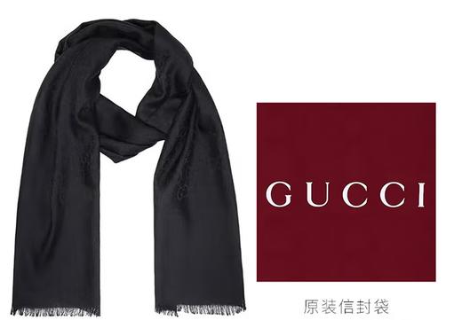 GUCCI/古驰围巾男女中性双G印花羊毛围巾双面165904 3G646 商品图2