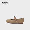和诚行2025秋季法式复古绒面平底百搭浅口休闲鞋2020026 商品缩略图3