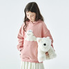 棵初25年秋冬季新款亲子中大女童绣花连帽卫衣胸前小狗贴布绣上衣 商品缩略图2