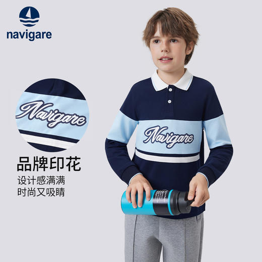【纳维凯尔】【120-165】意大利小帆船男童长袖polo衫 商品图8