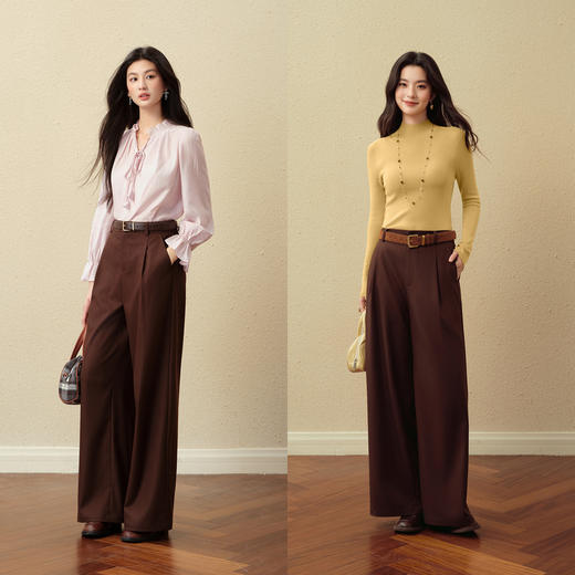 【严选】诗凡黎春秋梭织长裤7G9151081 商品图1