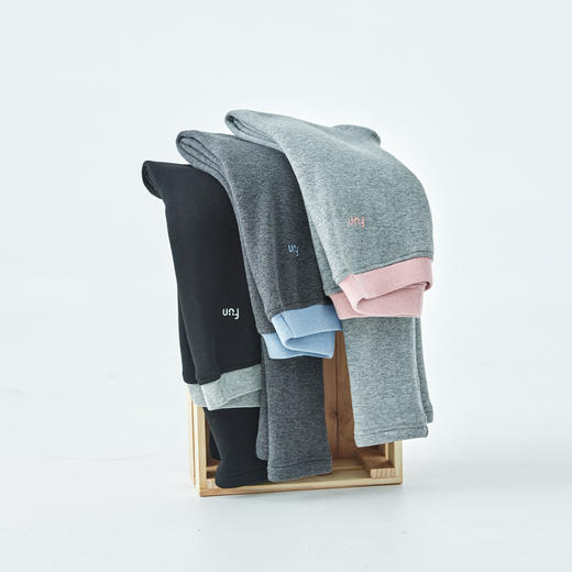 棵初2025年秋冬季新款亲子中大女童弹力加绒打底裤经典基础针织裤 商品图3