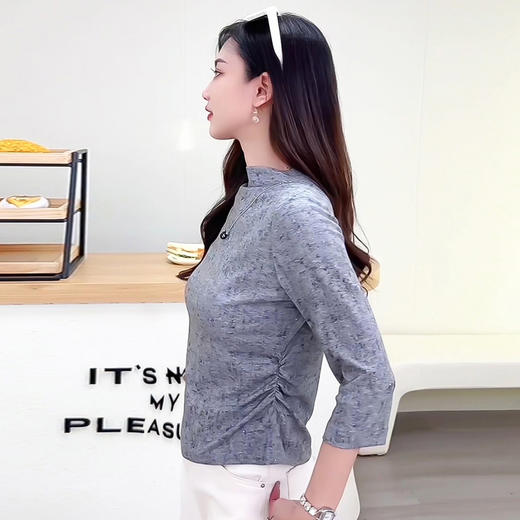 QYM 25YS20-Y纯色打底衫T恤衫时尚休闲衫小衫 商品图2