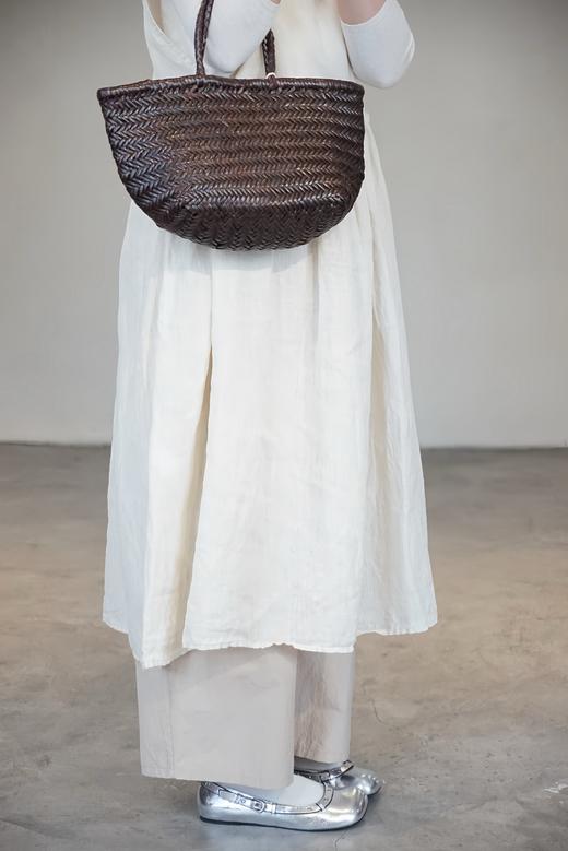 Gauze 松弛感落肩袖连衣裙(后背有绑绳) 商品图4