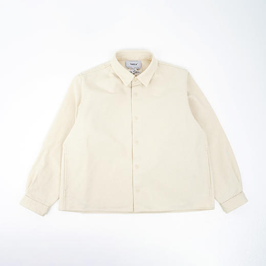 YAECA relax squear short shirt 高密度棉天然染色女式长袖衬衫 商品图0