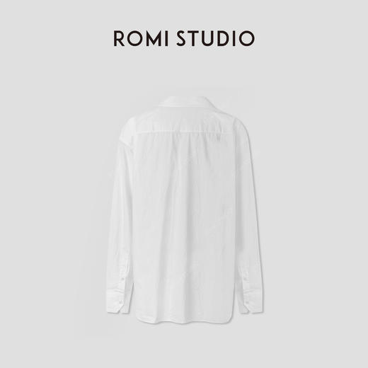 ROMI STUDIO“慵懒随性”棉质舒适自在宽松不对称领衬衫 RWCAS65985 商品图1