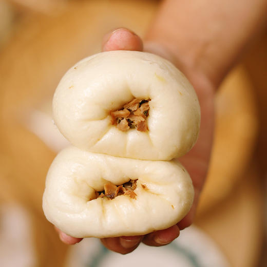 葱花馒头390克/袋（6个装）松软韧甜 内馅爆满脆嫩笋丁+鲜肉+清甜萝卜 商品图2