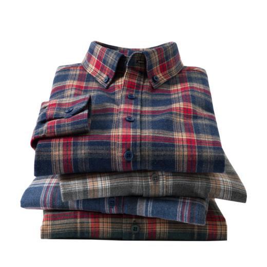 【全棉】罗蒙秋冬格子长袖衬衫男士加厚柔软亲肤职业装通勤百搭男士长袖衬衣 商品图13