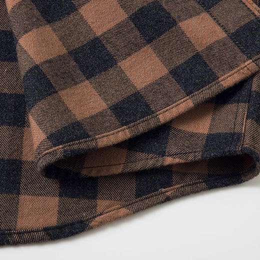 【全棉】罗蒙秋冬格子长袖衬衫男士纯棉厚款舒适亲肤百搭休闲男士长袖衬衣 商品图7