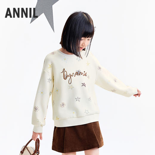 【实体店同款】女童圆领卫衣秋季新款安奈儿童装AG531343 商品图2