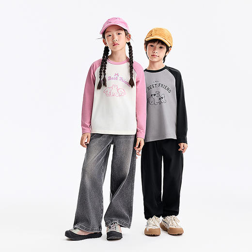 男女童圆领长袖针织衫秋季新款安奈儿童装EM531670 商品图5