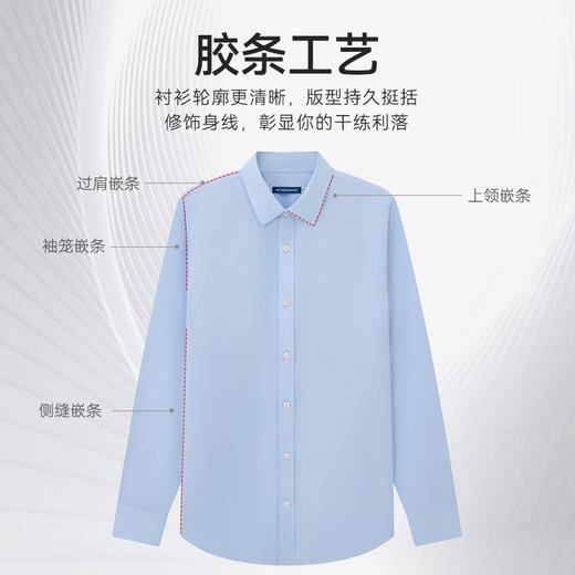 【专柜人气爆款】100支八字领提花三防液氨丝光衬衫-407-03 商品图6
