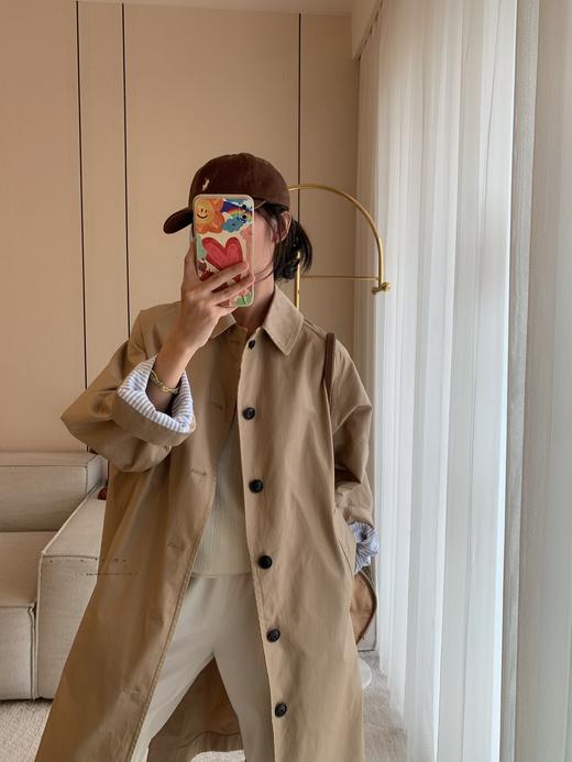 826-12 出工厂大门就你家 45R 宽松廓形 中长款 韩系风衣 出片的三色 商品图4