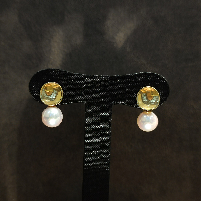 AKOYA海水珍珠耳钉8.4mm