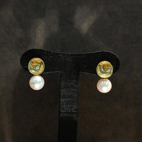 AKOYA海水珍珠耳钉8.4mm