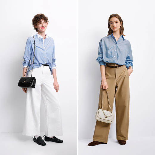 森马包包女小方包优雅小香风斜挎包菱格珍珠链条包2025新款单肩包 商品图2