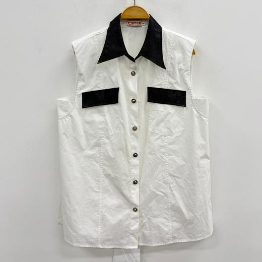 NC撞色无袖衬衫50704（白）秋季153030060321 商品图1
