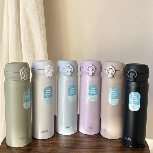 日本膳魔师保温杯女男大容量学生简约可爱不锈钢便携泡茶杯子水杯500ml	 商品图1