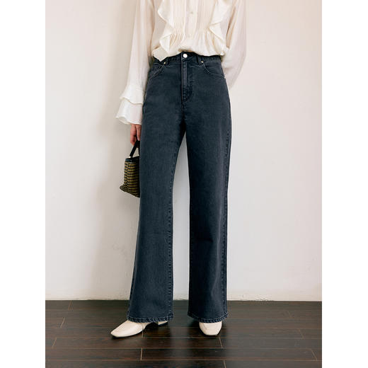 HeyDress水洗微弹直筒牛仔裤 商品图0