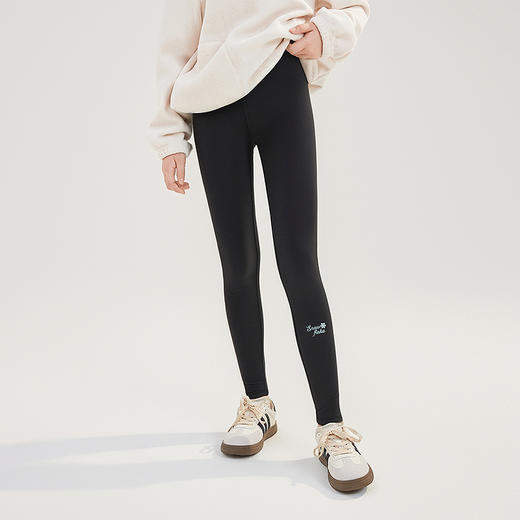 笛莎Deesha 童装女童裤子2025冬新款女童仿鲨鱼皮打底裤 商品图0