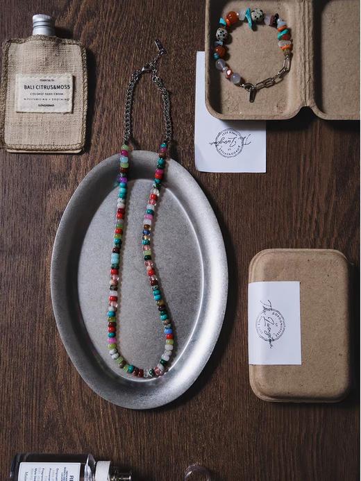 LIVINGTOWN/LT天然彩石项链 商品图0