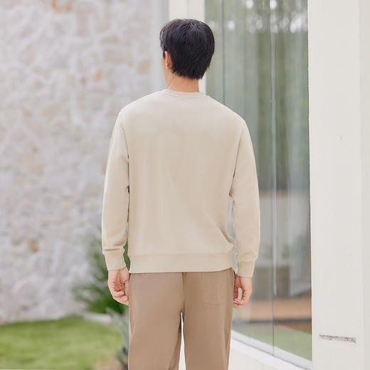 【门店同款】马恩MAXNEW男装2025秋新款圆领卫衣宽松纯色t恤上衣 商品图4