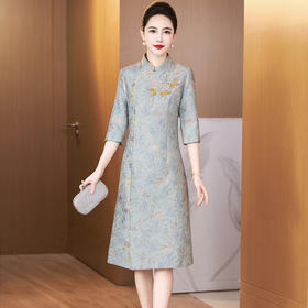 LC 2535新中式国风改良旗袍裙优雅显气质