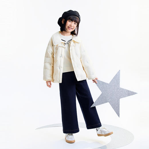 【实体店同款】女童中长款羽绒服冬季新款安奈儿童装AG545336 商品图3