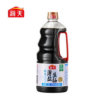 海天 生抽酱油1.55kg  【0添加防腐剂】薄盐 酱油1.28L 薄盐系列  /粮油调味 /调味品 /酱油 商品图0