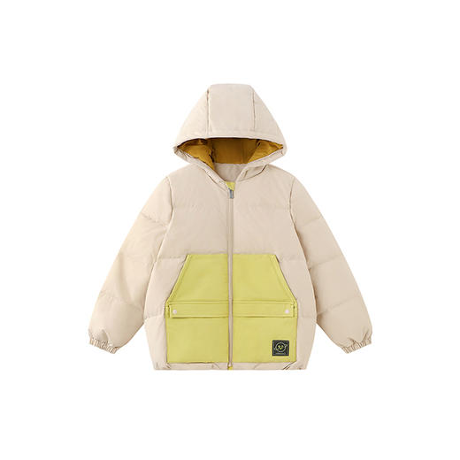 【商场同款】英氏儿童羽绒服外套男孩男童连帽白鸭绒休闲保暖新款超韧绒 商品图4