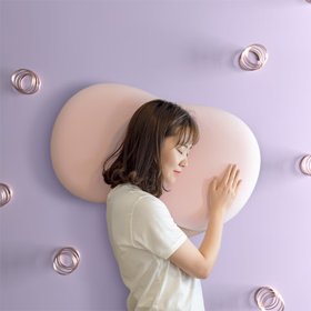 罗莱健康ISEMOOD倚时  布丁弹簧枕 灰or粉色 37x66cm