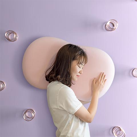罗莱健康ISEMOOD倚时  布丁弹簧枕 灰or粉色 37x66cm 商品图0
