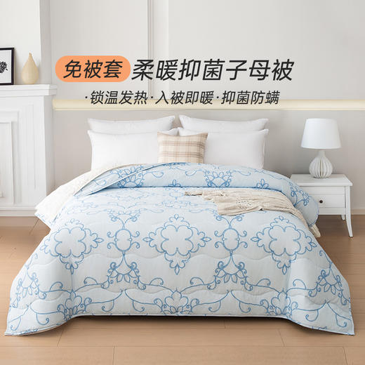 雅芳婷深睡柔暖子母被二合一套被抑菌防螨免被套被子被芯四季通用 商品图0