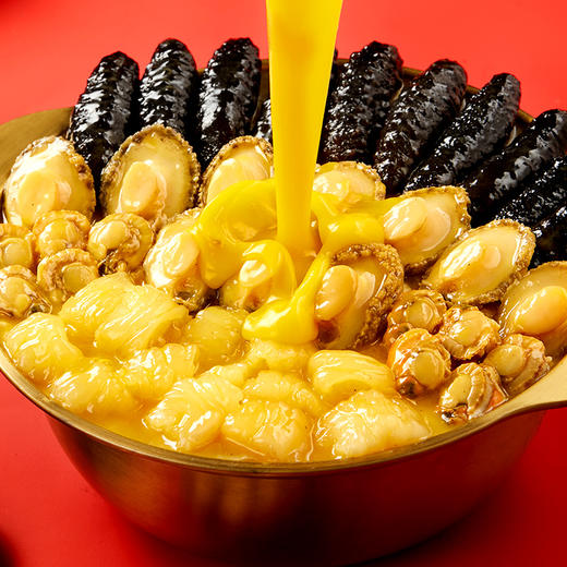 【送礼佳品❗️10参10鲍大盆菜】八种山海荟萃「只为一口鲜香」甄选品质原料制作，鲍鱼/海参/扇贝肉/杏鲍菇/鱼肚/鸡肉/鹰嘴豆/花菇，佛跳墙礼盒装冷冻半成品年货节送礼L-d 商品图4