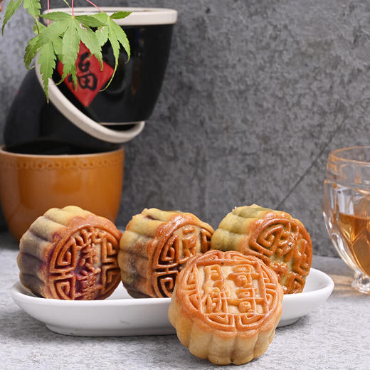 2025年中秋月饼哥哥 缤纷蛋黄月饼 60g*8个/盒手工月饼保质期10-15天 商品图8