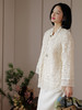 烟浦花洲 重工盘带绣蕾丝花边 桑蚕丝里衬立领中式开衫优雅女先生 商品缩略图3