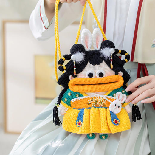 苏苏姐家兔兔仙女大嘴包手工DIY钩针编织斜挎毛线团自制材料包 商品图1