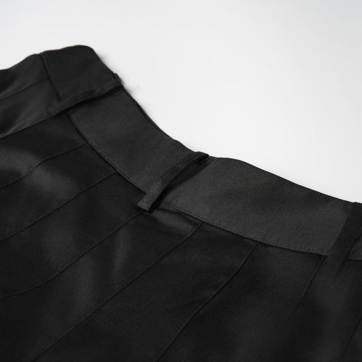 谜底半身裙2025秋季新款通勤纯色高腰显瘦百褶裙中长裙25CMB5009 商品图3