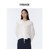 VIMAGE纬漫纪简约百搭设计感气质假两件披肩长袖2025秋季新款小上衣V2413109 商品缩略图5