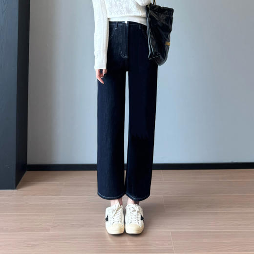 【修饰腿型，版型一流】2025四面弹显高显瘦窄版直筒九分牛仔裤烟管裤早秋新款！ 商品图1