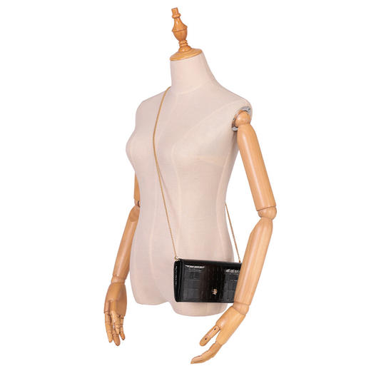 【超惠秒】McQueen 麦昆女士鳄鱼纹真皮手拿单肩包11037 商品图7