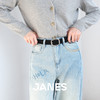 JANES简束[休闲简约]高级磨砂质感腰带反绒牛皮皮带女简约气质 商品缩略图1