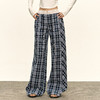 Ariseism 美式复古格子休闲裤蕾丝短裤女秋季新款长裤子 商品缩略图0