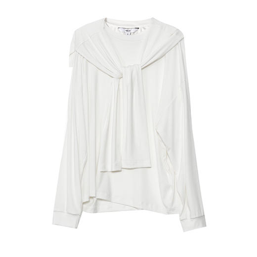 VIMAGE纬漫纪简约百搭设计感气质假两件披肩长袖2025秋季新款小上衣V2413109 商品图6