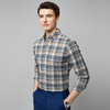 【全棉】罗蒙秋冬格子长袖衬衫男士加厚柔软亲肤职业装通勤百搭男士长袖衬衣 商品缩略图4