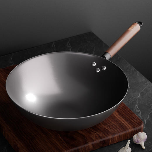 【珍有米】【铸味】 精铁轻量家用锅无涂层不粘炒菜锅炒锅电磁炉燃气通用熟铁 商品图2