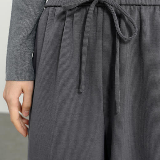 【商场同款】诗凡黎灰色松紧腰直筒休闲长裤2025春新款3G1150181 商品图3