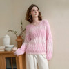 甜美氛围感晕染渐变圆领毛衣女秋季宽松显瘦套头针织衫上衣V2651166 商品缩略图4