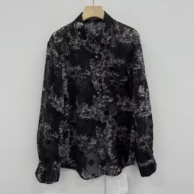 MC流行花色长袖衬衫50401（黑）夏季152520010321
